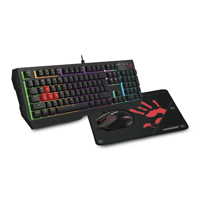 mouse, keyboard, and mouse pad